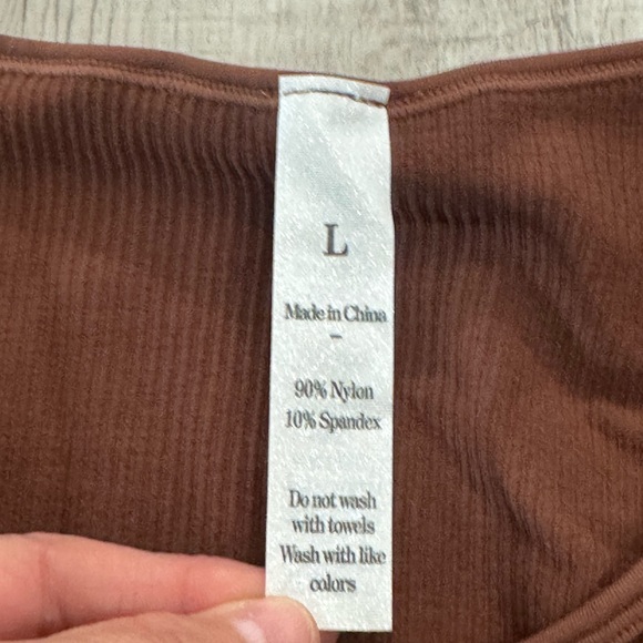 Chic Long Sleeve Brown Bodysuit - Picture 6 of 6